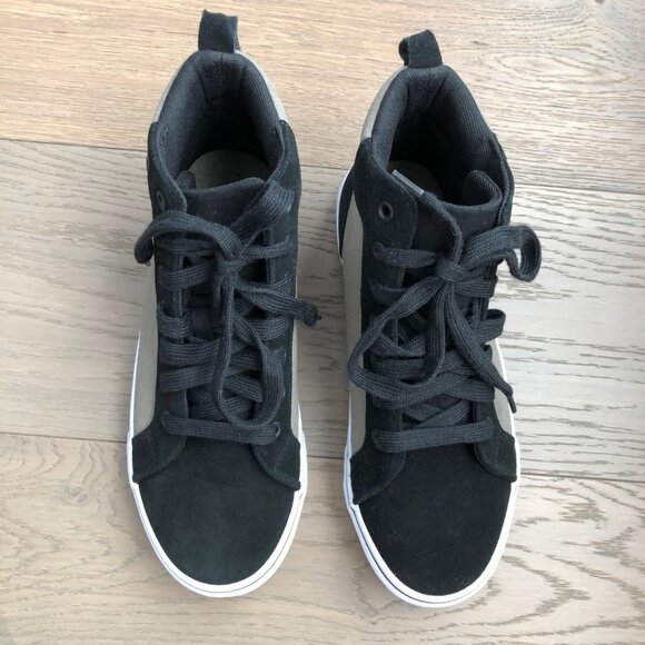 Athletic Works Logan Hi Top Lace Up Skater Sneakers Blk Olive Grn Sz 7 NWOT - Picture 9 of 12